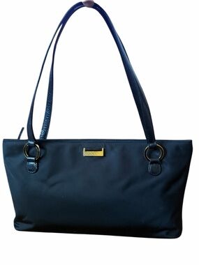 Kate Spade ♠️ Black Womans Shoulder Tote bag with Gold Accents